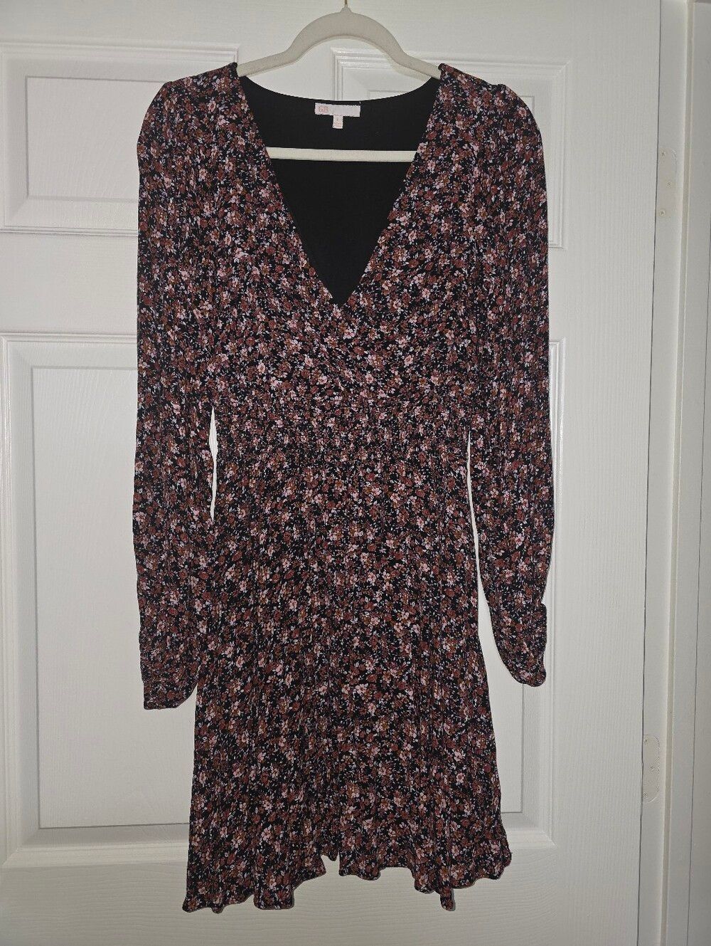 GB V Neck Faux Wrap Front Floral Dress Size L
